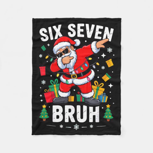Couverture Polaire Bruh 67 Six Seven Santa Dabbing Christmas  (Devant)