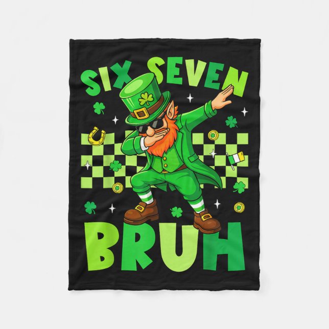 Couverture Polaire Bruh 67 St. Patricks Day Leprechaun Six Seven 6 7  (Devant)