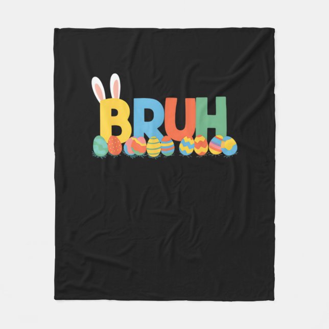 Couverture Polaire Bruh Bunny Pâques mignon Mème Pour Enfants _9 (Devant)