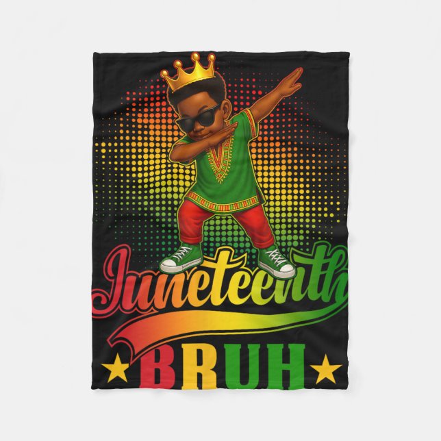 Couverture Polaire Bruh Juneteenth 1865 Liberté noire Prince noir Af (Devant)