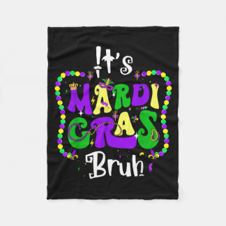 Couverture Polaire Bruh Mardi Gras Teens Boys Kids Mardi Gras