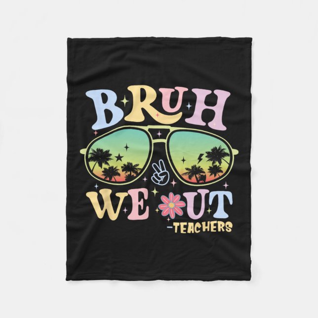 Couverture Polaire Bruh Nous Sortons Enseignants Super Retro Joyeux D (Devant)