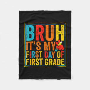 Couverture Polaire Bruh premier jour de première année rétro retour à