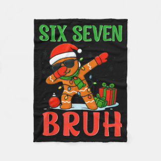 Couverture Polaire Bruh Six Seven Saying Dabbing Gingerbread Funny Ch