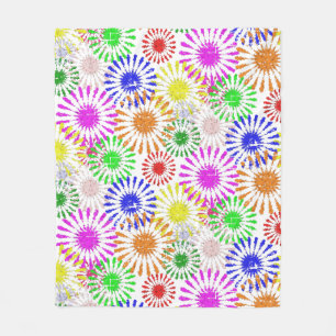 Couverture Polaire Brûlage de fleurs en panne Sherpa Blanket