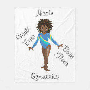 Couverture Polaire Brunette, Yeux Brown, Léotard Bleu