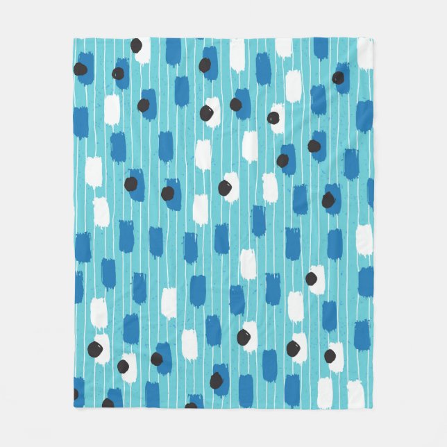 Couverture Polaire Brush course sans couture motif, dessiné à la main (Devant)