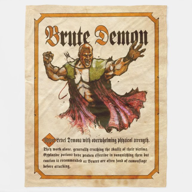 Couverture Polaire Brute Demon (Devant)