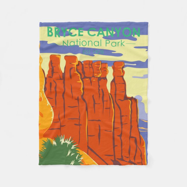 Couverture Polaire Bryce Canyon National Park Utah Vintage (Devant)