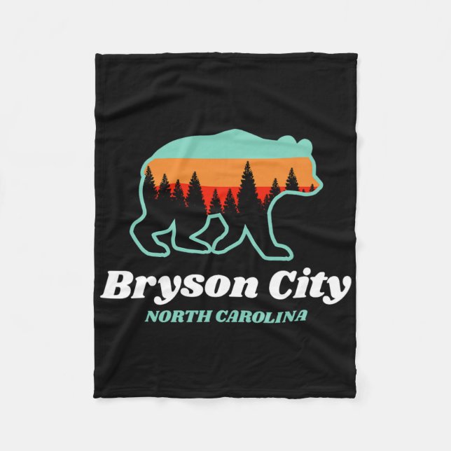 Couverture Polaire Bryson City North Carolina Bear Mountains Country  (Devant)