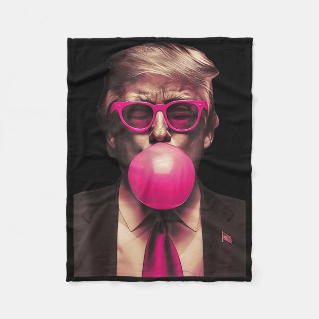 Couverture Polaire Bubbal gum Trump drôle  (Devant)