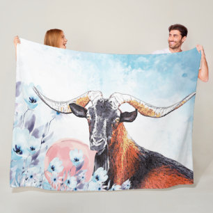 Couverture Polaire Bubble Aquarelle Kiko Chèvre Buck GetYerGoat™