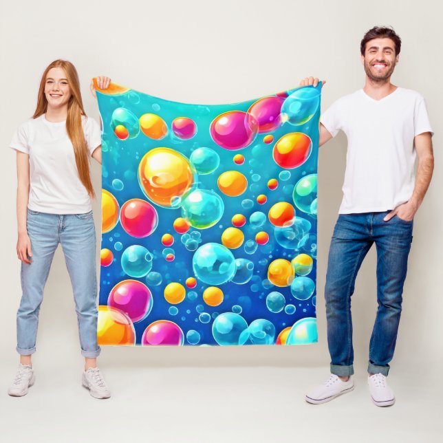 Couverture Polaire Bubble Pop Delight (En situation)