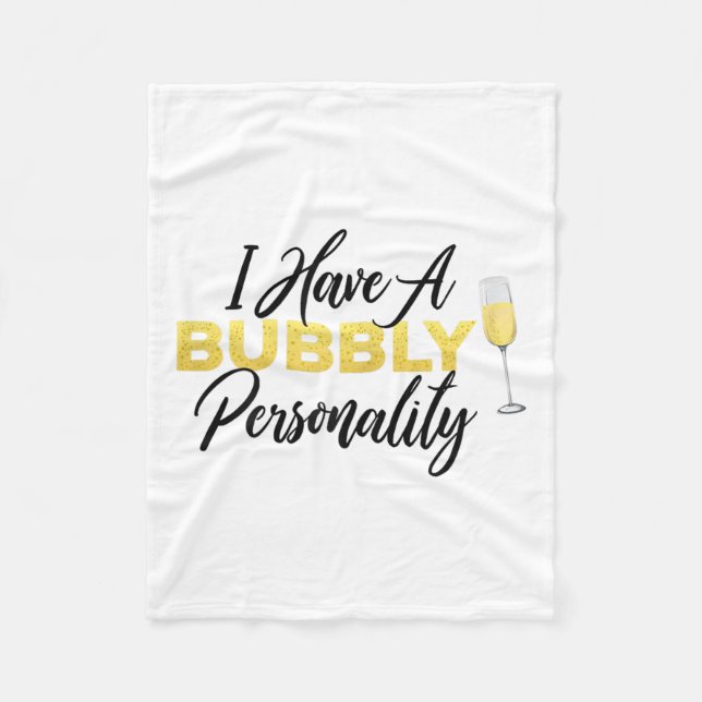 Couverture Polaire Bubbly Ity _ Champagne_wine Lover Quote  (Devant)