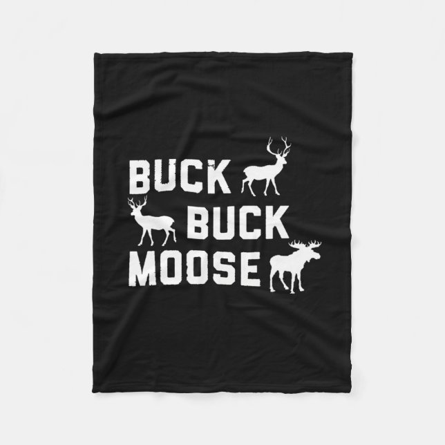 Couverture Polaire Buck Buck Moose Drôle saison de chasse (Devant)