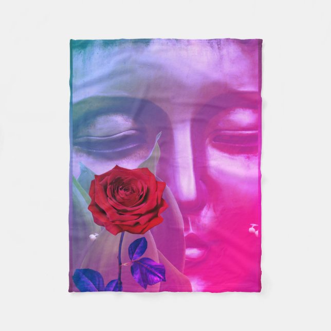 Couverture Polaire BuddhaTodayV2 #21 Bouddha Confortable  (Devant)