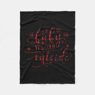 Couverture Polaire Buffalo Plaid Christmas Song Baby It's Cold Outsid