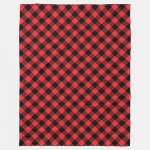 Couverture Polaire Buffalo Plaid Red Black Check