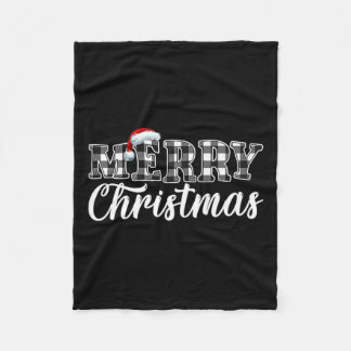 Couverture Polaire Buffle de Noël Plaid Noir et Blanc pour les hommes