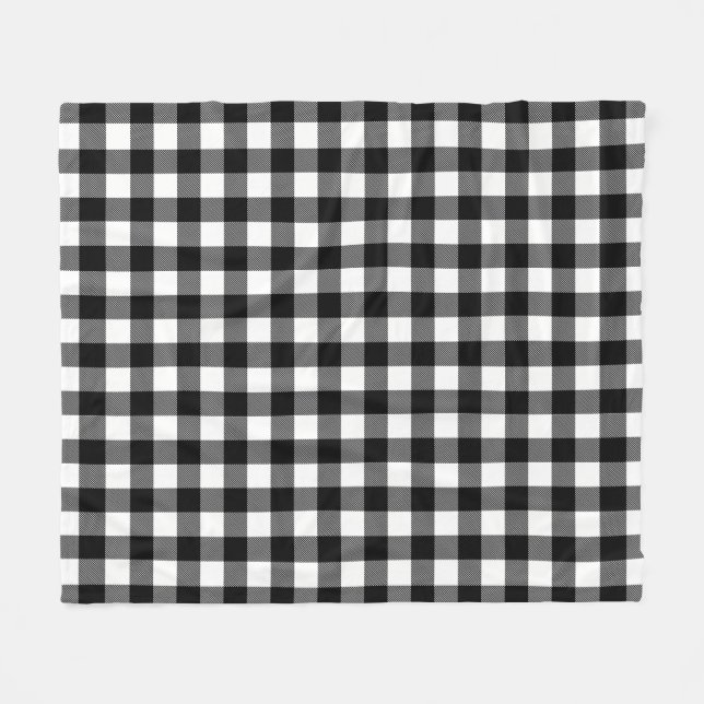 Couverture Polaire Buffle noir blanc Plaid Motif cadeau de Noël (Devant (Horizontal))