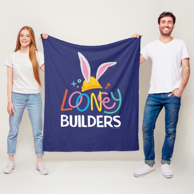 Couverture Polaire BUGS BUNNY BUILDERS™| Casque empilé Logo (En situation)