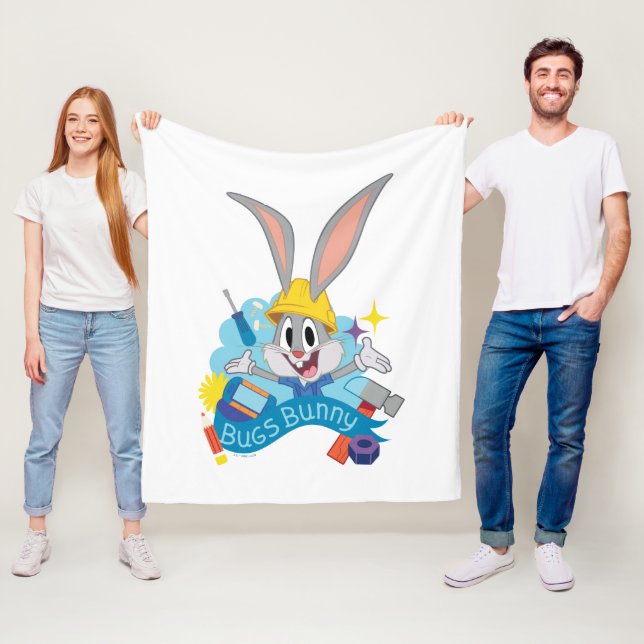Couverture Polaire BUGS BUNNY BUILDERS™| Graphisme du personnage BUGS (En situation)