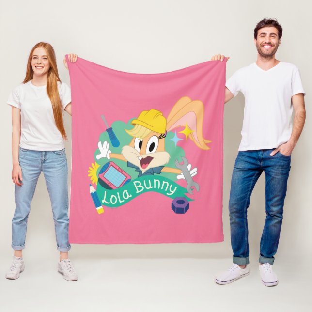 Couverture Polaire BUGS BUNNY BUILDERS™| Graphisme du personnage Lola (En situation)