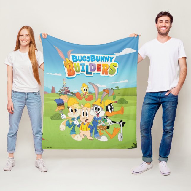 Couverture Polaire BUGS BUNNY BUILDERS™| Le groupe Looney Builders (En situation)