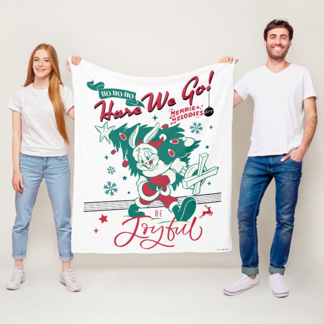 Couverture Polaire BUGS BUNNY™ - Ho Ho Ho, Hare We Go ! (En situation)