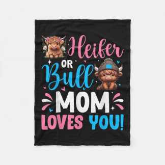 Couverture Polaire Bull Ou Heifer Genre Révéler Highland Cow Maman Fa