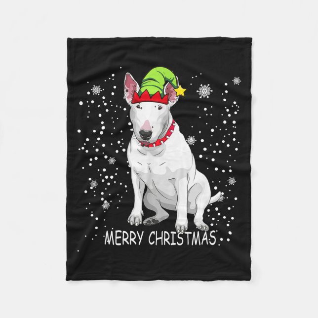 Couverture Polaire Bull Terrier Dog Tree Christmas Sweater Xmas Dogs  (Devant)