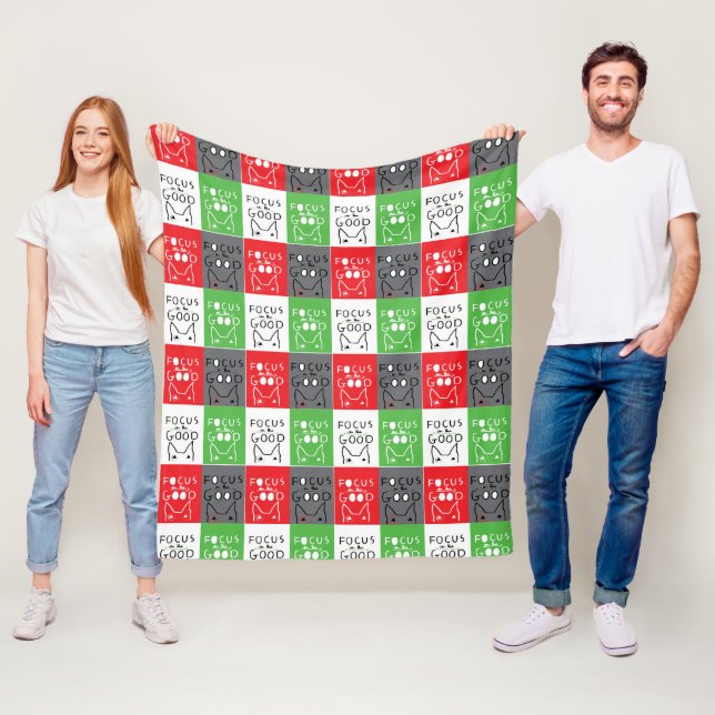 Couverture Polaire Bull Terrier Pop Art Focus sur la BONNE inspiratio (En situation)