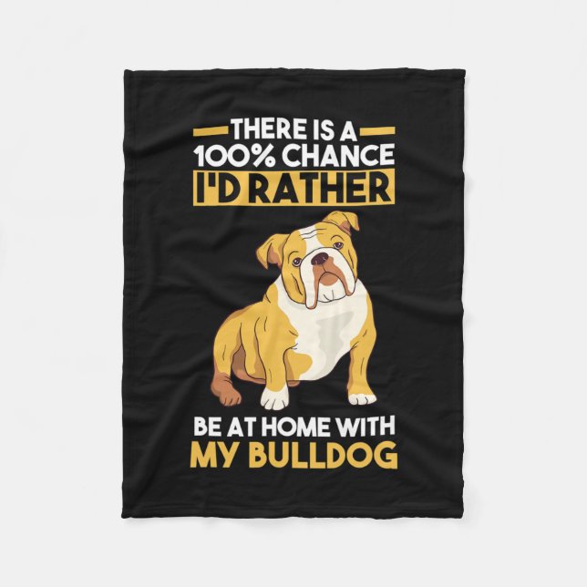 Couverture Polaire Bulldog anglais (Devant)