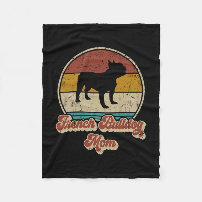 Couverture Polaire Bulldog Maman Cadeau Amoureux des chiens Pour Femm (Devant)