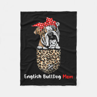 Couverture Polaire Bulldog Maman Pocket Bulldog Maman Fête des mères