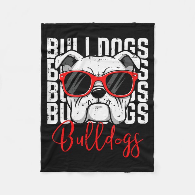 Couverture Polaire Bulldog Men Women Boys Girls Youth Kids Teen  (Devant)