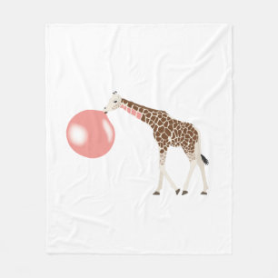 Couverture Polaire Bulle de gomme Giraffe soufflante bulle