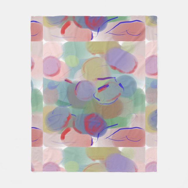 Couverture Polaire Bulles Abstraites (Devant)