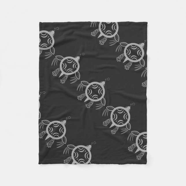 Couverture Polaire Bulles de tortues marines (Devant)