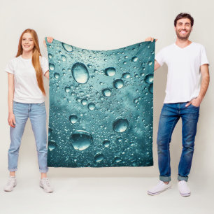 Couverture Polaire Bulles d'eau bleues Fond abstrait sous-marin