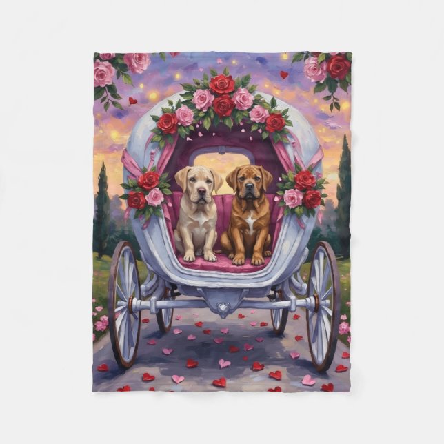 Couverture Polaire Bullmastiff Saint-Valentin  (Devant)