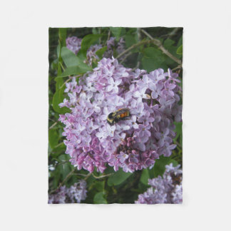 Couverture Polaire Bumblebee et Lilac Tree Fleece Blanche