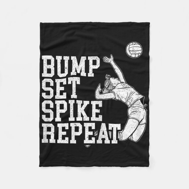 Couverture Polaire Bump Set Spike Répéter Joueur de volley-ball Entra (Devant)