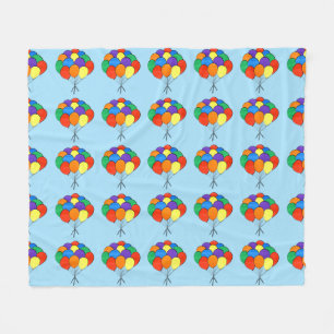 Couverture Polaire Bungalows de ballons de couleur arc-en-ciel