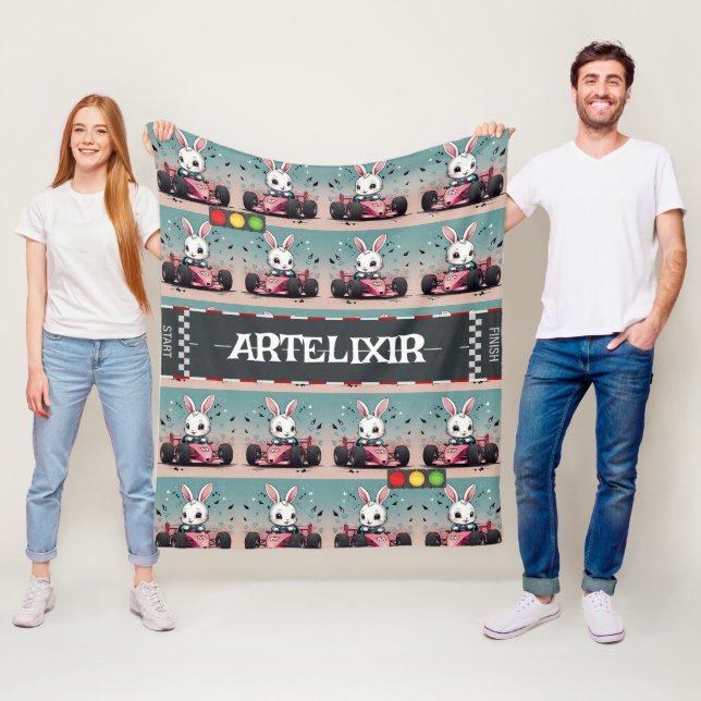 Couverture Polaire Bunny Car Racer (En situation)