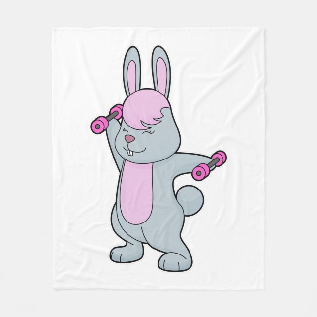 Couverture Polaire Bunny Fitness Dumbbell (Devant)