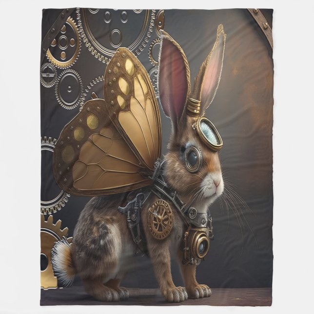 Couverture Polaire Bunny Steampunk (Devant)