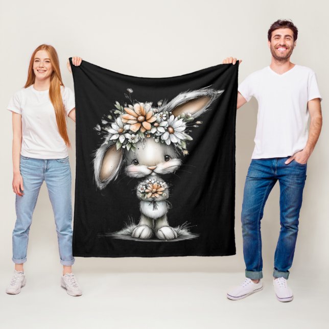 Couverture Polaire Bunny t'aime (En situation)
