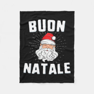 Couverture Polaire Buon natale christmasitaly italien père Noël babbo