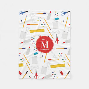 Couverture Polaire Bureau scolaire et artisanat Fournitures Motif Mon